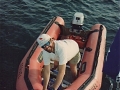 WHITEY IN DINGHY